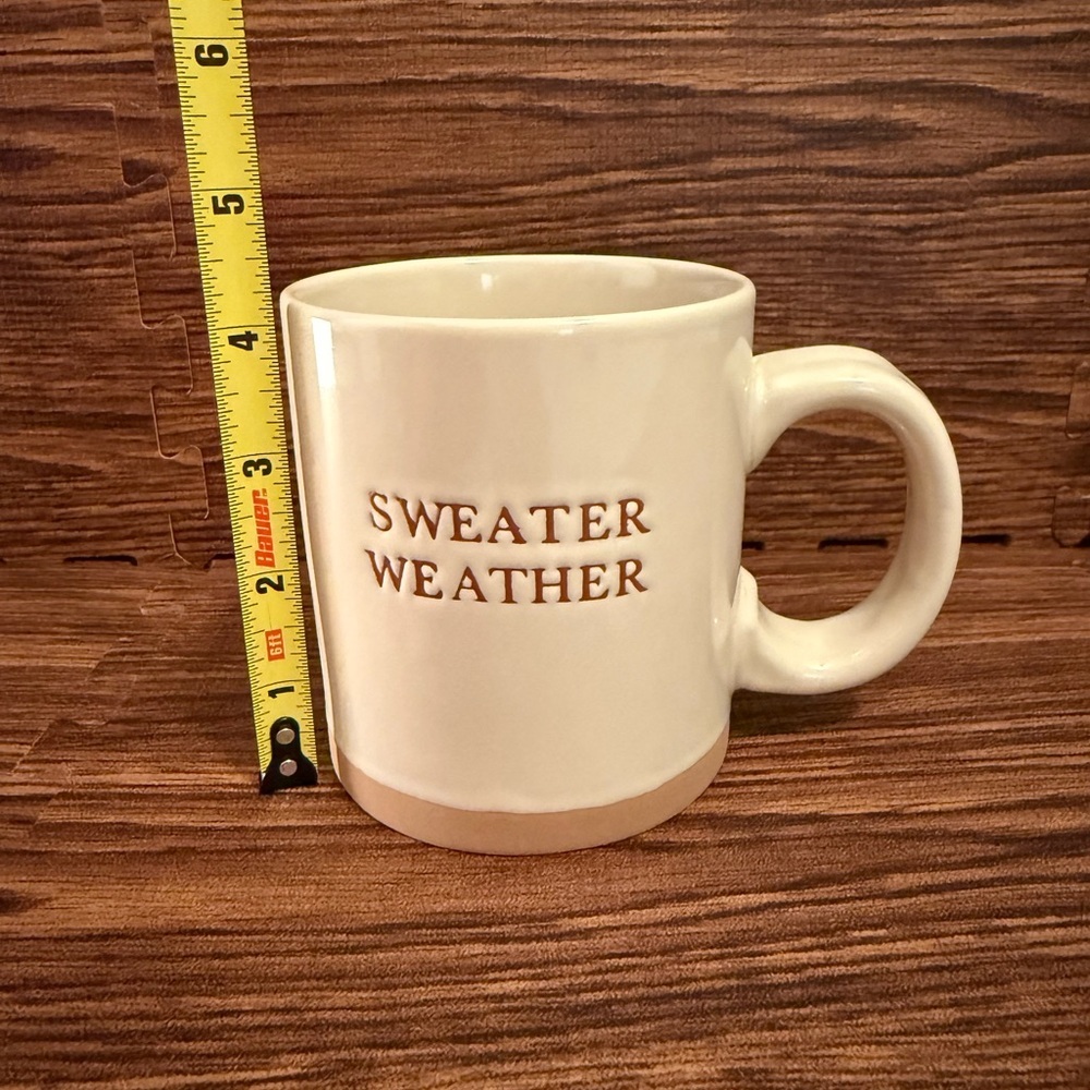 Cream and Tan 'Sweater Weather' Mug - Picture 6 of 7